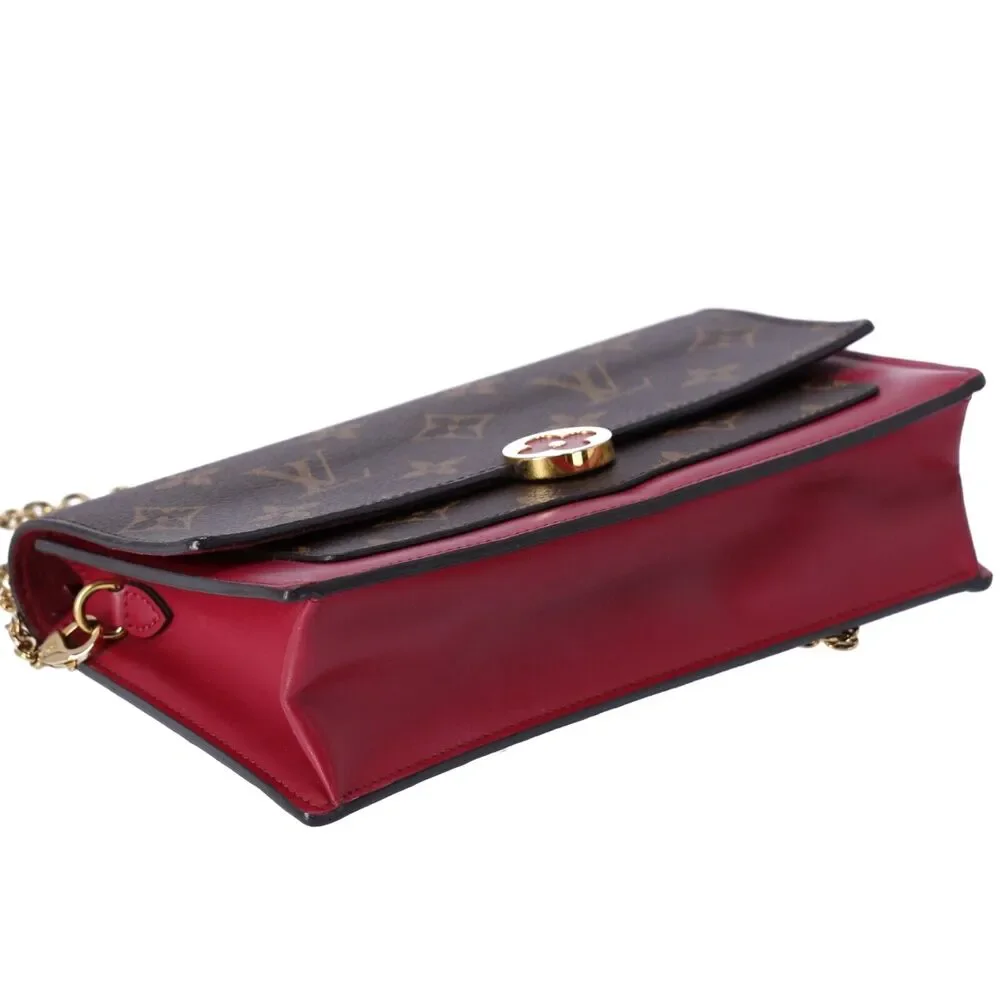 Louis Vuitton Portefeuille Flor M67404 Chain Wallet Crossbody Monogram Fuchsia - Picture 7 of 9